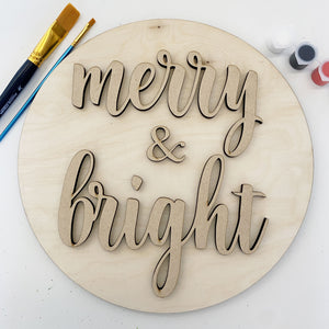 3D Sign Kit - Merry & Bright - 12