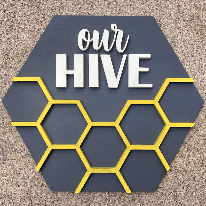 3D Sign Kit - Our Hive - 12" Hex