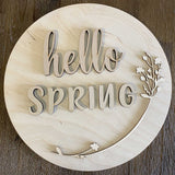 Extend-a-Family Waterloo Region: 3D Sign Kit - Hello Spring - 12" Round