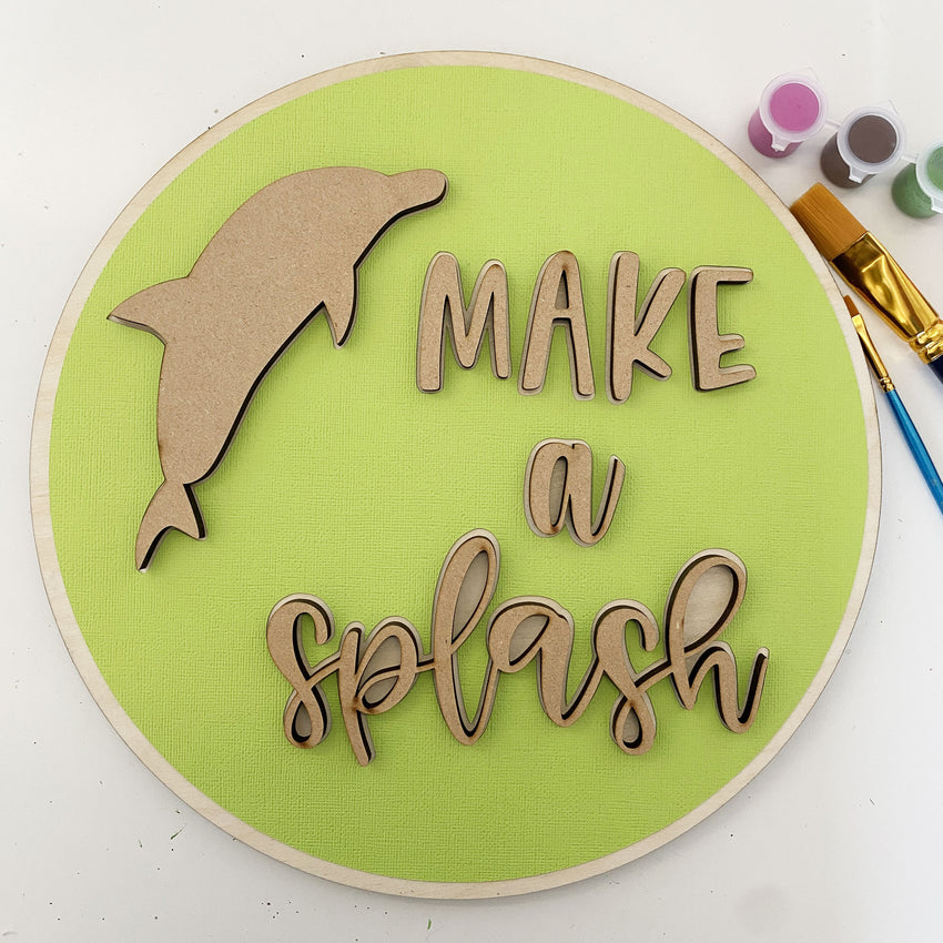 3D Sign Kit - Make a Splash - 12" Round