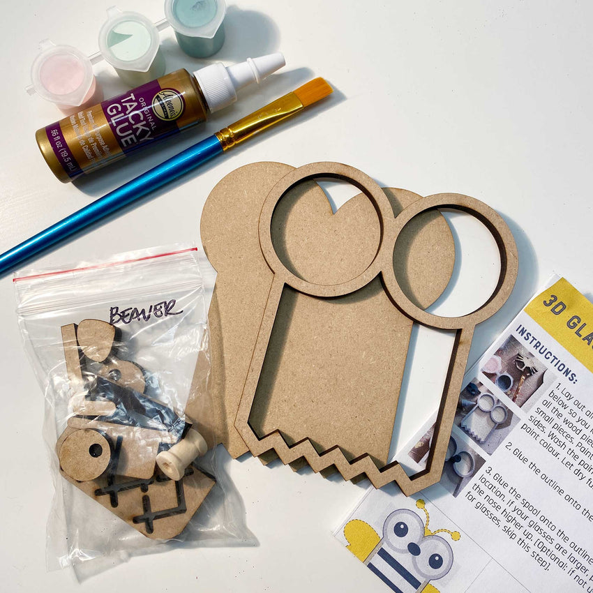 Beaver 3D Glasses Holder ~ Paint Kit
