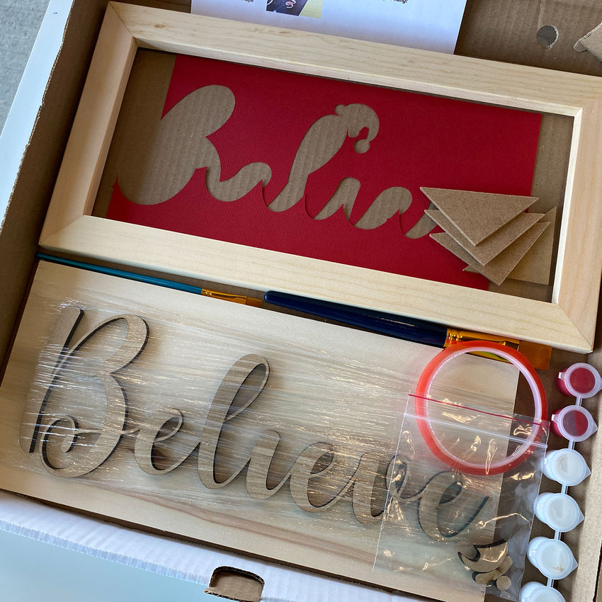 3D Sign Kit - Believe - 16" x 8"