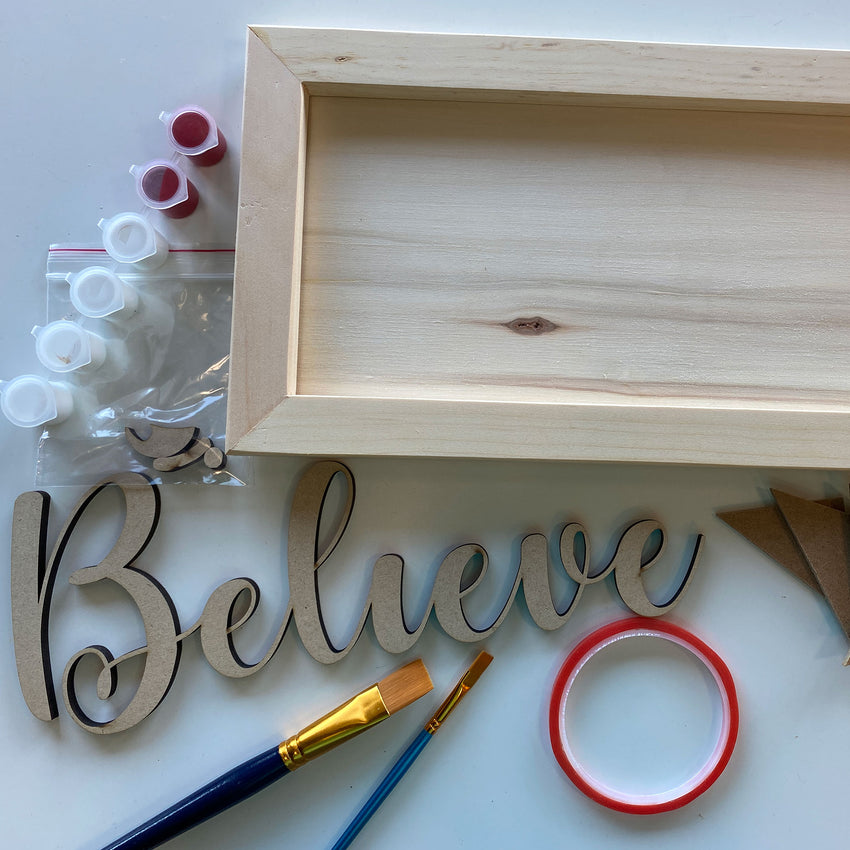 3D Sign Kit - Believe - 16" x 8"