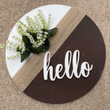 3D Sign Kit - Hello with Floral - 12” Round