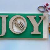 3D Sign Kit - JOY with Ornaments - 16" x 8"