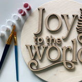 3D Sign Kit - Joy to the World - 12" Round