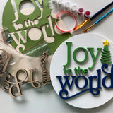 3D Sign Kit - Joy to the World - 12" Round