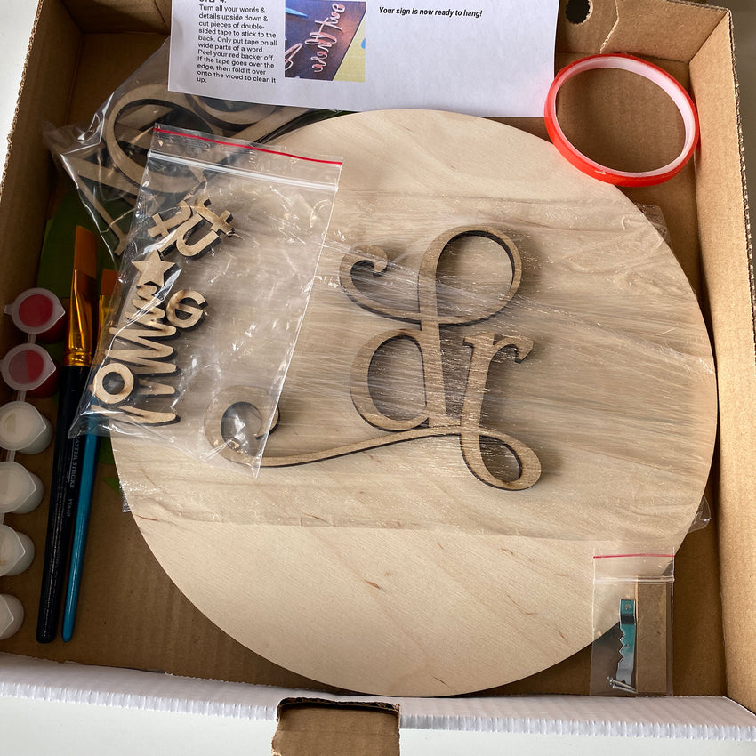 3D Sign Kit - Joy to the World - 12" Round