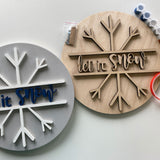 3D Sign Kit - Let It Snow - 12" Round