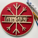 3D Sign Kit - Let It Snow - 12" Round