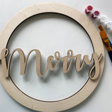 3D Wood Sign Kit ~ Merry Holiday Wreath