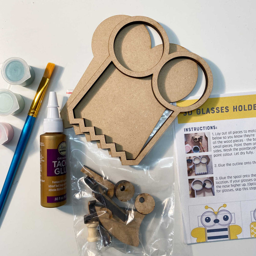 Owl 3D Glasses Holder ~ Paint Kit