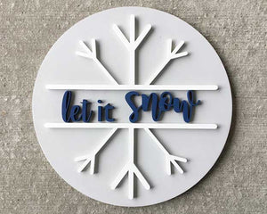 3D Sign Kit - Let It Snow - 12