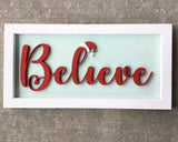 3D Sign Kit - Believe - 16" x 8"