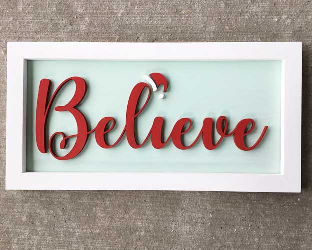 3D Sign Kit - Believe - 16" x 8"