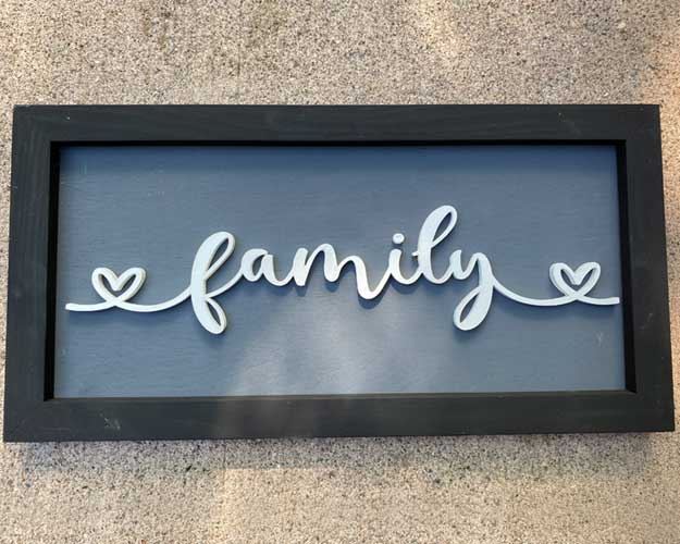 3D Sign Kit - Family - 16" x 8"