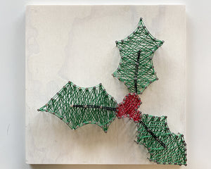 Holiday Holly String Art