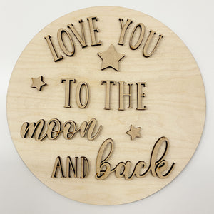 3D Sign Kit - Love You to the Moon & Back - 12