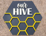 Extend-a-Family Waterloo Region: 3D Sign Kit - Our Hive - 12" Hex