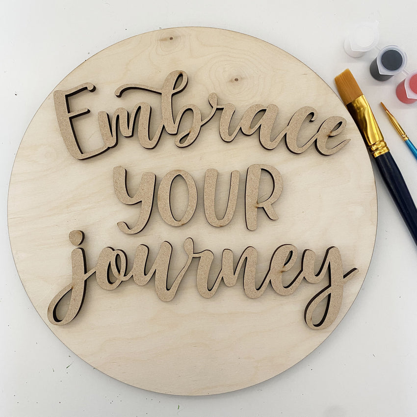 Extend-a-Family Waterloo Region: 3D Sign Kit - Embrace Your Journey - 12" Round