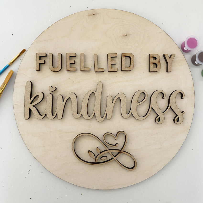 Extend-a-Family Waterloo Region: 3D Sign Kit - Fuelled By Kindness - 12" Round