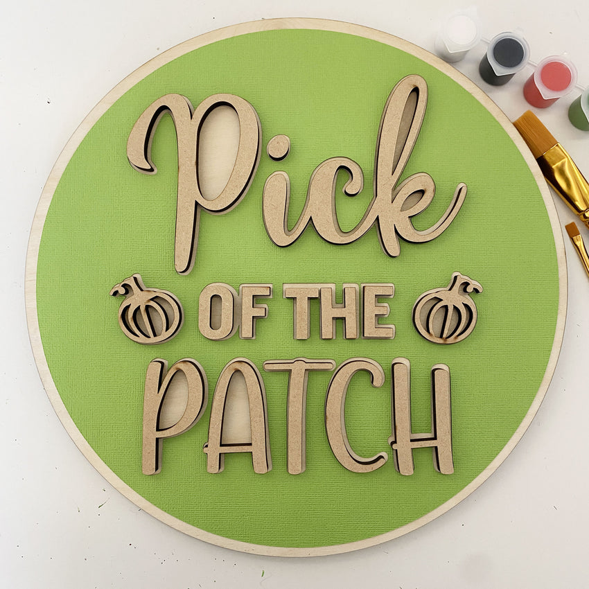 3D Sign Kit - Pick of the Patch - 12" Round