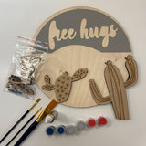 3D Sign Kit - Free Hugs - 12" Round