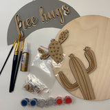 3D Sign Kit - Free Hugs - 12" Round