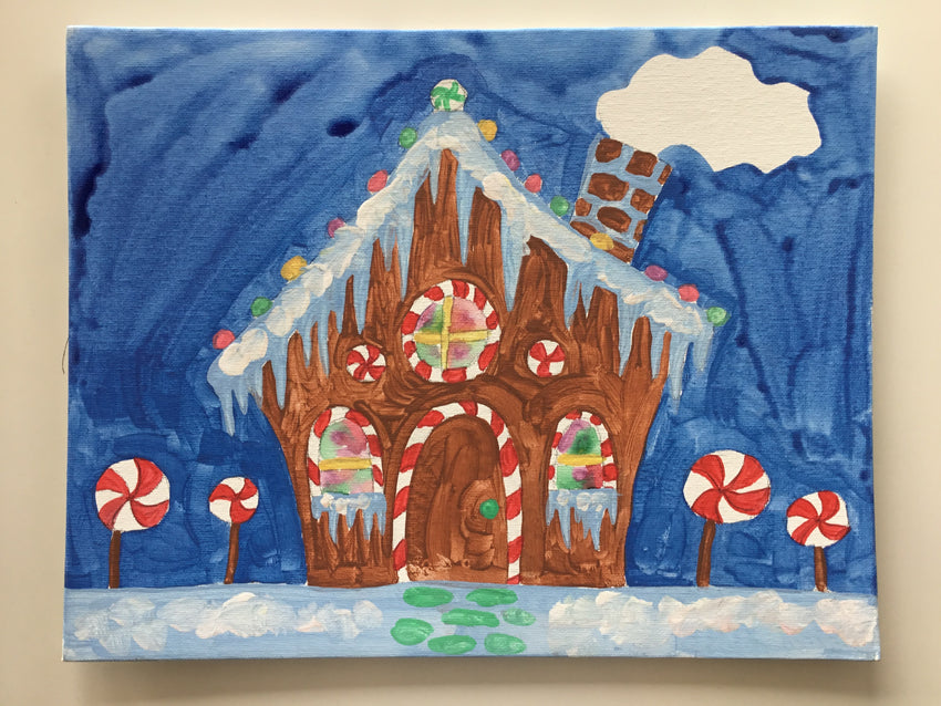 SUN NOV 19 23pm Gingerbread House Painting [Kids Crafty