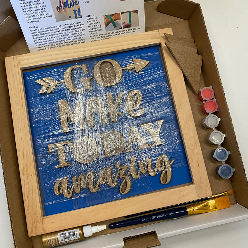 3D Sign Kit - Go Make Today Amazing - 12" x 12"