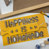 3D Sign Kit - Happiness is Homemade - 16" x 8"