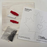 Maple Leaf with Heart String Art