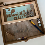 3D Sign Kit - Our Beautiful Crazy Life - 16" x 8"