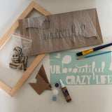 3D Sign Kit - Our Beautiful Crazy Life - 16" x 8"