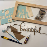 3D Sign Kit - Our Beautiful Crazy Life - 16" x 8"