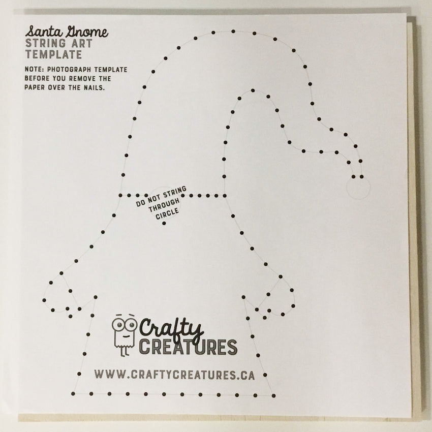 Santa Gnome String Art