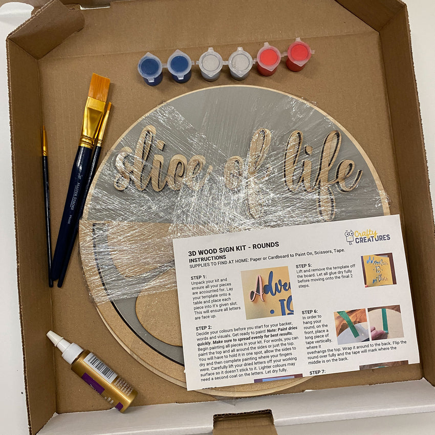 3D Sign Kit - Slice of Life - 12" Round