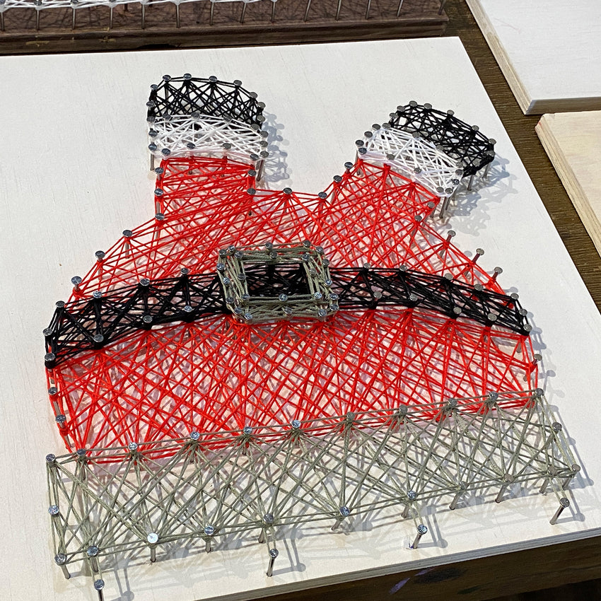Stuck Santa String Art