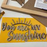 3D Sign Kit - You Are My Sunshine - 16" x 8"