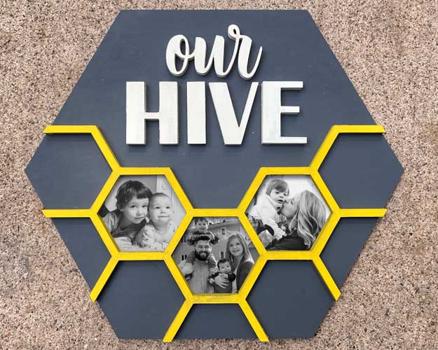 3D Sign Kit - Our Hive - 12" Hex
