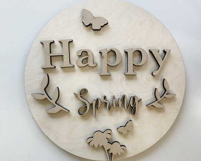 3D Sign - Happy Spring - 12