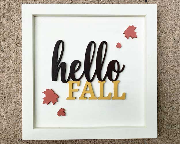 Extend-a-Family Waterloo Region: 3D Sign Kit - Hello Fall - 12" x 12"