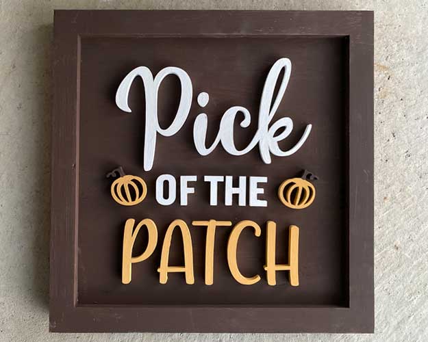 3D Sign Kit - Pick of the Patch - 12" x 12"