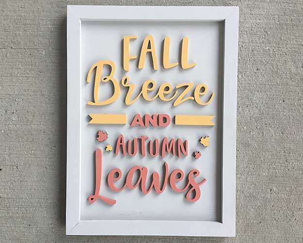 3D Sign Kit - Fall Breeze & Autumn Leaves - 12" x 16"