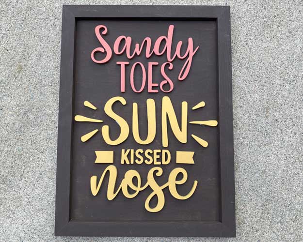 3D Sign Kit - Sandy Toes, Sun Kissed Nose - 12" x 16"