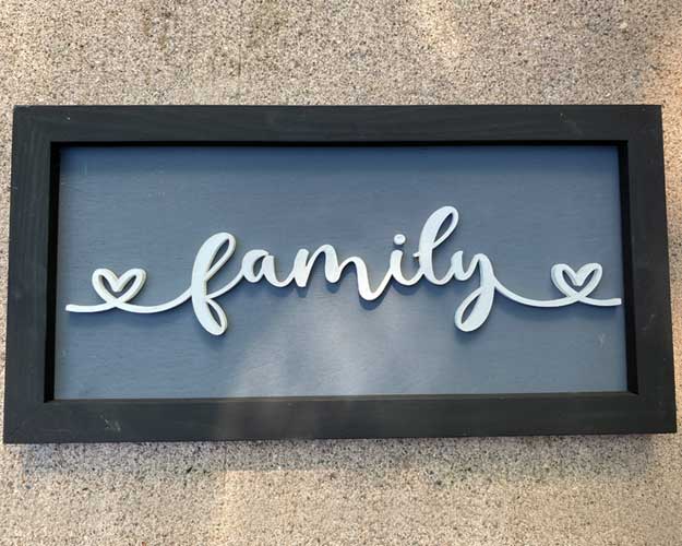 Extend-a-Family Waterloo Region: 3D Sign Kit - Family - 16" x 8"