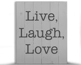 Live, Laugh, Love 12x15 Wood Sign Kit