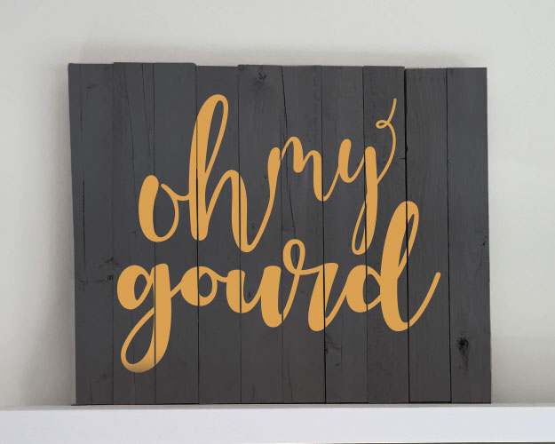 Oh My Gourd 12x15 Wood Sign Kit